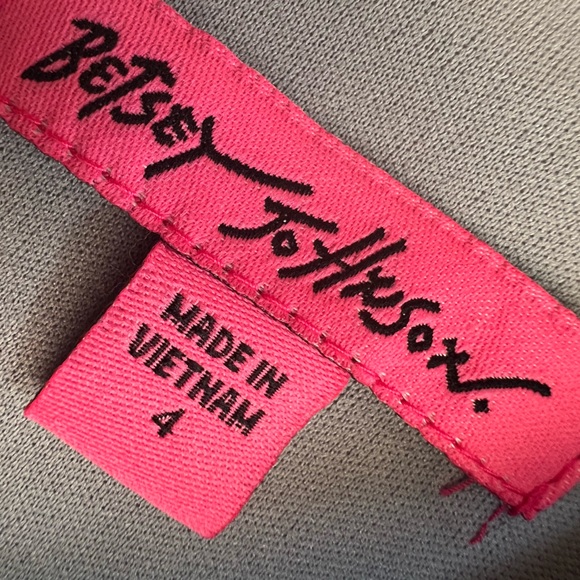 EUC Betsey Johnson Puff Cap Sleeve Blue Floral Roses Fit & Flare Skater Dress - Picture 6 of 11